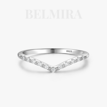 Anel Belmira Gota de Luz - Prata 925 com Zircônias, Design Fino e Delicado