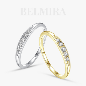 Anel Belmira Linha Pura - Prata 925 com Zircônia, Minimalista e Sofisticado