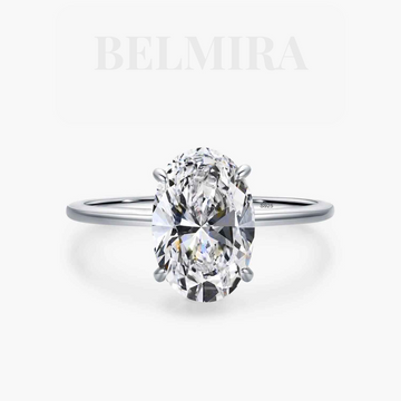 Anel Belmira Solenne - Prata 925 com Zircônia Oval de Alto Brilho