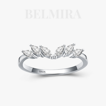 Anel Belmira Aurora - Prata 925 com Design Moderno e Zircônias