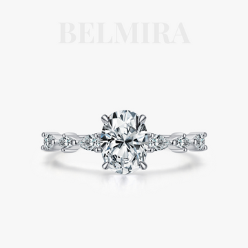 Anel Belmira Lucenza – Prata 925 com Pedra Oval e Detalhes em Zircônia